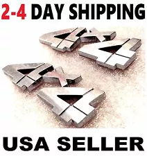 X2 Chrome 4 X 4 EMBLEM 4X4 TRUCK SUV DECAL Door SIGN Badge ORNAMENT UNIVERSL FIT