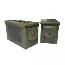 2 CANS Grade 2 50 cal empty ammo cans FREE SHIPPING