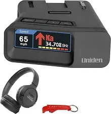 Uniden R7 Dual Antenna GPS/Camera Alerts Laser/Radar Detector & Headphones Kit