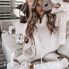 Cozy oversized chunky knit sweater