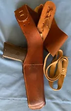 Vintage BIANCHI X15 Medium RH Brown Leather Shoulder Holster Colt 1911 & Clones