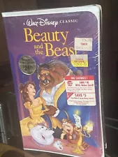 Sealed-Beauty And The Beast Disny VHS Black Diamond Lable (RARE) NIB