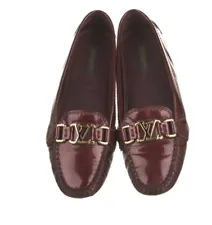 LOUIS VUITTON Burgundy Patent Leather Loafer Women’s Size Size: US7.5 IT 37.5