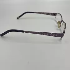 LEI Womens Eyeglasses Half Frames Purple Print Style LEI1104 505