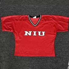 Northern Illinois Jersey Womens Large Red Dodger USA Made Vintage NIU Mesh #32