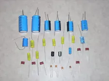 ROCKOLA JUKEBOX STEREO AMP REBUILD CAP CAPACITOR KIT FOR MODELS 404 AND 408