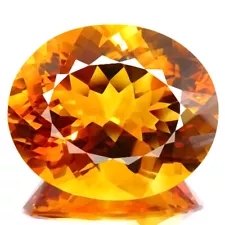 Natural Citrine 39.45ct Flawless Sparkling Best 5A+ Orange Yellow Color Oval Cut