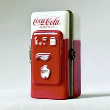 PHB Coca Cola TRINKET BOX Coke Vending Machine VTG 1999 Porcelain Hinged Midwest