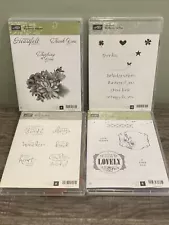 Stampin’ Up! Sale-A-Bration Lot of 4. So Happy for You, Heartfelt Blooms, Words