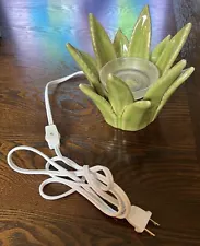 Scentsy Aloe Vera Green Succulent Plant Wax Warmer Full Size - Tested & Working