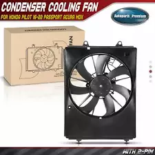 Right A/C Condenser Fan Assembly w/ Shroud for Honda Pilot 16-22 Passport Acura