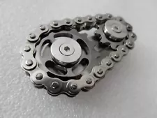 Bike Chain Gear Fidget Spinner Gyro Stainless Steel NEW