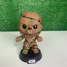 DAMAGED Funko POP! Star Wars Chewbacca Holiday Lights #278 Vaulted OOB Loose