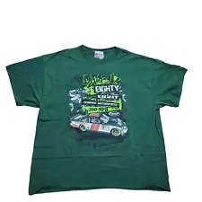 VTG Chase Authentic Dale Earnhardt Jr. Mountain Dew 88 T-Shirt 2XL Green Men Y2K