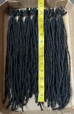 100% Natural Grown Micro Dreadlocks 12 inch. 10 Pieces Per Bundle 8 Bundles.