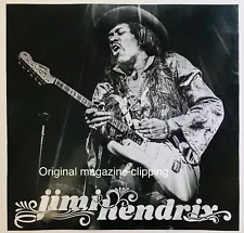 PRESS CLIPPING Jimi Hendrix Playing Guitar With Name Big Original From 2022