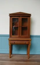 Rustic Country Kitchen Cabinet or Desk with Bookcase - Shacknam 1:12