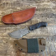 TOPS T1 Tracker Knife With Leather Sheath