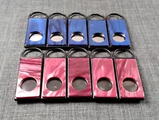 Cigar Cutters Simple Stylish BLUE/RED Marble Plastic (Made in GERMANY) Lot of 10