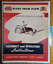 Ford Dearborn Blade Snow Plow Owner's Operator's & Assembly Manual SE-5029 1947