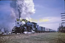 M Original Slide - CB&Q Burlington STEAM 4960 Sandwich IL 1966