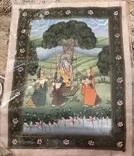 Vintage Indian Painting/Print On Silk