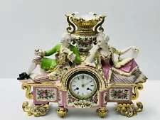 Jacob Petit A Paris Porcelain Antique French Clock 18th Century Signed/Initialed