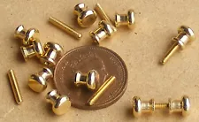 12 Brass Door Knobs (6 Pairs) Tumdee 1:12 Scale Dolls House Miniature DIY 622