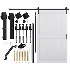 TAUS 30/36/48"x 84" Sliding Barn Door Solid Core Single Barn Door w/Hardware Kit