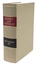 Black's Law Dictionary 1St Edition