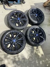 17” Ford Fiesta Ecoboost St-Line Alloy Wheels Alloys With Tyres Mk7.5 8 Black