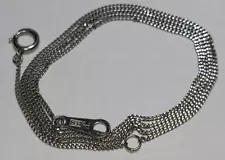 Solid platinum 0.9mm curb chain necklace 1.58 grams - 15.9" READ