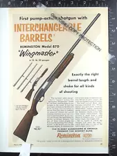 1959 ADVERTISING for Remington Wingmaster model 870 12 16 20 gauge shotgun