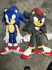 Sonic The Hedgehog Plush Shadow And Sonic 17" Korea Exclusive SUPER RARE SEGA HQ