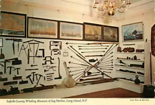 Postcard Harpoons & Tools Room in the Suffolk County Whaling Museum