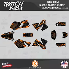 Graphics Kit for KTM 125EXC 200EXC 250EXC 300EXC 380EXC (1998-2000) Twitch- Org