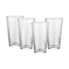 8-Pcs Annesdale Drinking Glasses Set 16-oz Clear Cooler Glasses for Everyday Use