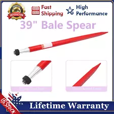 Hay Spear Bale Spike 39" Quick Attach Square Hay Bale Spears for Tractor Loader