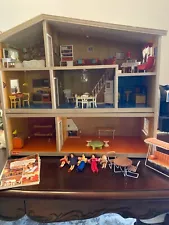 Lundby mid century vintagedoll house plus full house of Lundby furniture