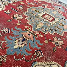 Superb Antique Serapi Hand-knotted Exquisite Rug 4’ 7” x 6’ 4” (INV170)