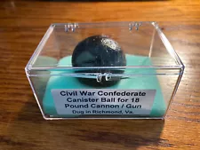 Civil War Confederate Canister Ball for 18 Pound Gun / Cannon - Richmond, Va.