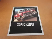 1984 Chevrolet pickup truck C10 K10 K20 Silverado Scottsdale sales brochure