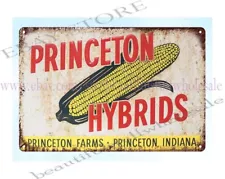 reproductions for sale Princeton Hybrids corn seed farm metal tin sign