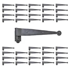 Black Door Hinge Wrought Iron Pintle Hinge Strap Shutter Hinge Offset Pack of 40