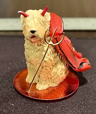 SOFT COATED WHEATEN TERRIER DEVILISH PET FIGURINE Tiny Ones Conversation Concept