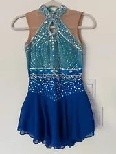 Gorgeous New Figure Ice Skating Dress Baton Twirling Costume Adult S