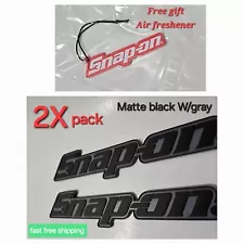 2PACK SNAP ON TOOL BOX LOGO EMBLEM MATTE BLACK Plastic Badge Decal 8" NEW + GIFT