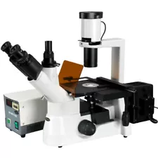 AmScope 40x-1000x Plan Phase Contrast Culture Inverted Fluorescence Microscope