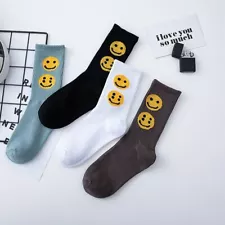 Socks Smiley Face New Cactus Plant Flea Market Cpfm Emoji Dunk Custom Crew Black