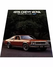 1978 Chevrolet Nova 12-page Original Car Sales Brochure Catalog - Rally